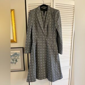 Alexander McQueen Gray Plaid Tailored Trench Coat